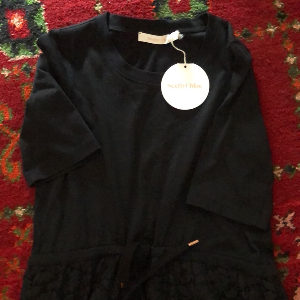 See by Chloe - black cotton dress - NWT